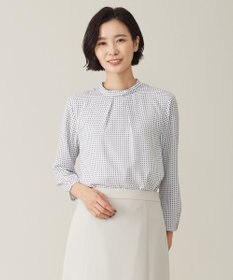 J.PRESS LADIES 幾何プリント ボウタイ カットソー