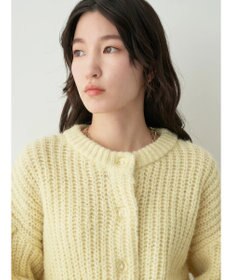 earth music&ecology ヘアリーショートニットカーディガン