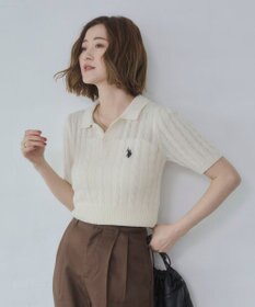 WEGO 別注USPOLO　ケーブルニットポロ