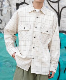 WEGO 【ユニセックス着用ITEM/SMLサイズ展開】チェックネルシャツ