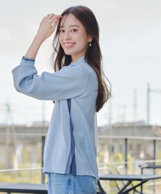 Tiaclasse 【洗える】配色ニットトップスプルオーバー