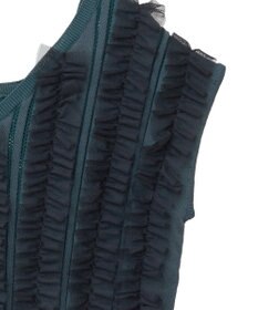 YECCA VECCA 2wayチュールフリルニット