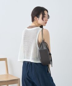 earth music&ecology フラワー刺繍メッシュベスト