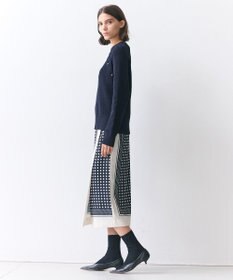 BEIGE， GADE / モノトーンドット柄ラップ風スカート