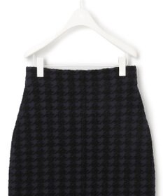 ICB 【洗える】ハウンドトゥースパターン ニットスカート