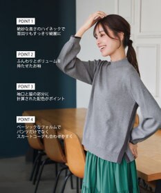 Tiaclasse 【洗える】配色ニットトップスプルオーバー