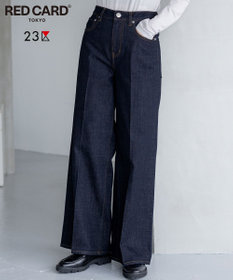 23区 【滝沢眞規子さん着用/RED CARD TOKYO×23区】 センタープレス デニム ワイド パンツ ネイビー系