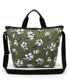 LeSportsac DELUXE EASY CARRY TOTE/オリーブフローラルシルエット