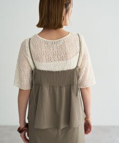 YECCA VECCA ドライタッチペプラムサロペット