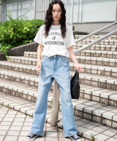 WEGO 【ユニセックス着用ITEM/SMLサイズ展開】デニムストレートパンツ