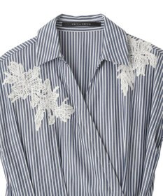 YECCA VECCA フラワーレースカシュクールワンピース