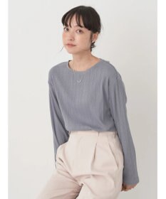 earth music&ecology コットンシアークルーネックプルオーバー