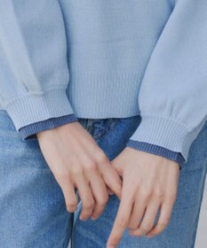 Tiaclasse 【洗える】配色ニットトップスプルオーバー