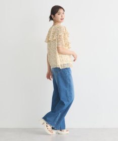 earth music&ecology チョーカー付き楊柳ラッフルブラウス