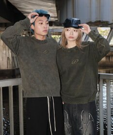 WEGO 【ユニセックス着用ITEM】ピグメントロゴニットプルオーバー