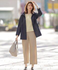 J.PRESS LADIES 【洗える・撥水】ドライツイルストレッチ フーディ アウター