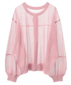 AMERICAN HOLIC 【WEB限定】【接触冷感】2WAYシアーニットカーディガン