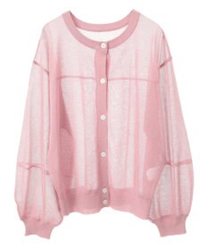 AMERICAN HOLIC 【WEB限定】【接触冷感】2WAYシアーニットカーディガン