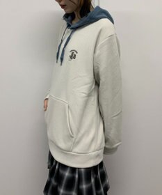 WEGO 【ユニセックス着用ITEM】ワッフルフリースOP刺繍プルパーカー