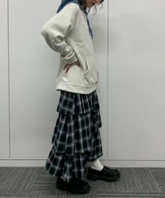 WEGO 【ユニセックス着用ITEM】ワッフルフリースOP刺繍プルパーカー