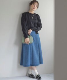 組曲 【WEB限定・2SET】5分袖ラメ入りアンサンブルニット