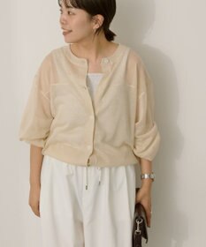 AMERICAN HOLIC 【WEB限定】【接触冷感】2WAYシアーニットカーディガン