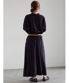 Te chichi ベルト付きレーヨンリネンシャツワンピース
