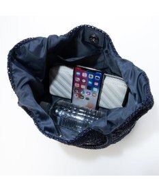 UNBILLION カシュカシュ cachecache / メタリックコード柄編みトートバッグ