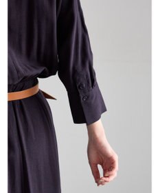 Te chichi ベルト付きレーヨンリネンシャツワンピース