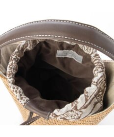 UNBILLION cachecache ジャガード巾着付きポリプロピレンバケツバッグ