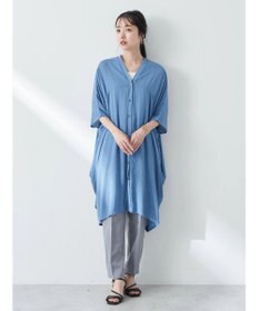 earth music&ecology レーヨンビッグシャツチュニック