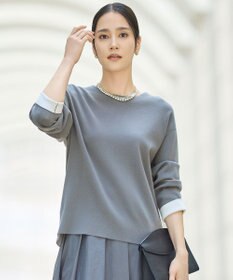 自由区 L 【カタログ掲載】レーヨンストレッチベーシックシルエット ニット