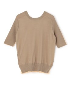 BEIGE， JULIE / コットンシルク 2WAY半袖ニット