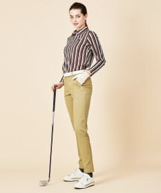 23区GOLF 【WOMEN】【吸汗速乾/ストレッチ】ストライプジャガードシャツ
