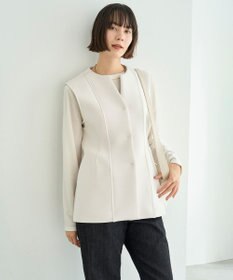 UNFILO L 【VERY×UNFILOコラボ】BEAUTY FORM JERSEY+ ペプラムジレ