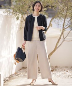 J.PRESS LADIES L 【人気素材・季節の変わり目に】BREEZE COOL トロ ノーカラー ブルゾン