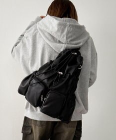 WEGO 【ユニセックス着用ITEM】2ポケットPUドロストナップサック