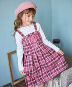 ANY KIDS チェックプリーツジャンパースカート