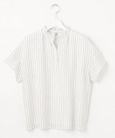 J.PRESS LADIES シアーストライプチェック カットソー