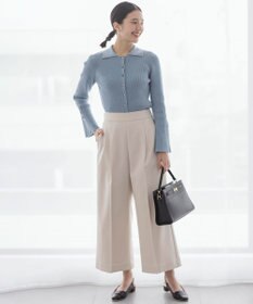 組曲 L 【WEB限定】ミニブークレー襟付きニットポロ