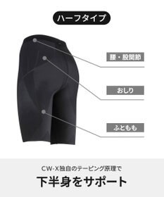 CW-X 【WOMEN】 CW-X レディース スポーツタイツ ハーフ(ひざ上丈) 下半身サポート(股関節・腰・おしり・ふともも) マラソン 球技 HZY695 /ワコール