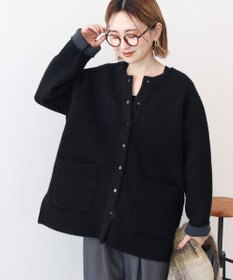 AMERICAN HOLIC Wフェイスラグランニットコーディガン