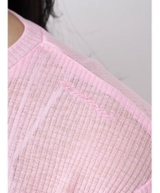 earth music&ecology シアーリブロゴ刺繍プルオーバー