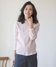 J.PRESS LADIES 【洗える】RAYON STRETCH PLAIN クルーネック ニット