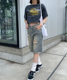 WEGO ヴィンテージウォッシュショートT