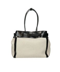 INTER-CHAUSSURES 【CHRISTIAN VILLA】レザーハンドルキャンバストート