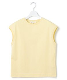 23区 L 【洗える】コンパクトヤーン フレンチスリーブ Tシャツ