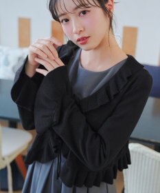 Tiaclasse フリルリボンカーディガン
