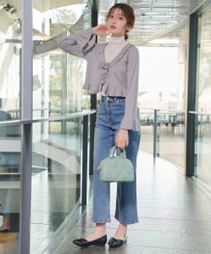 Tiaclasse フリルリボンカーディガン