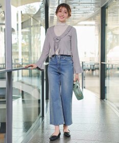 Tiaclasse フリルリボンカーディガン